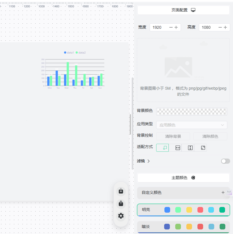 页面配置面板
