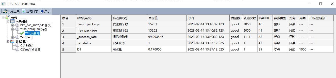 远程监控-点位数据