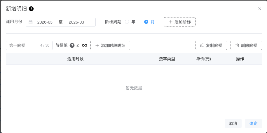 分时阶梯配置